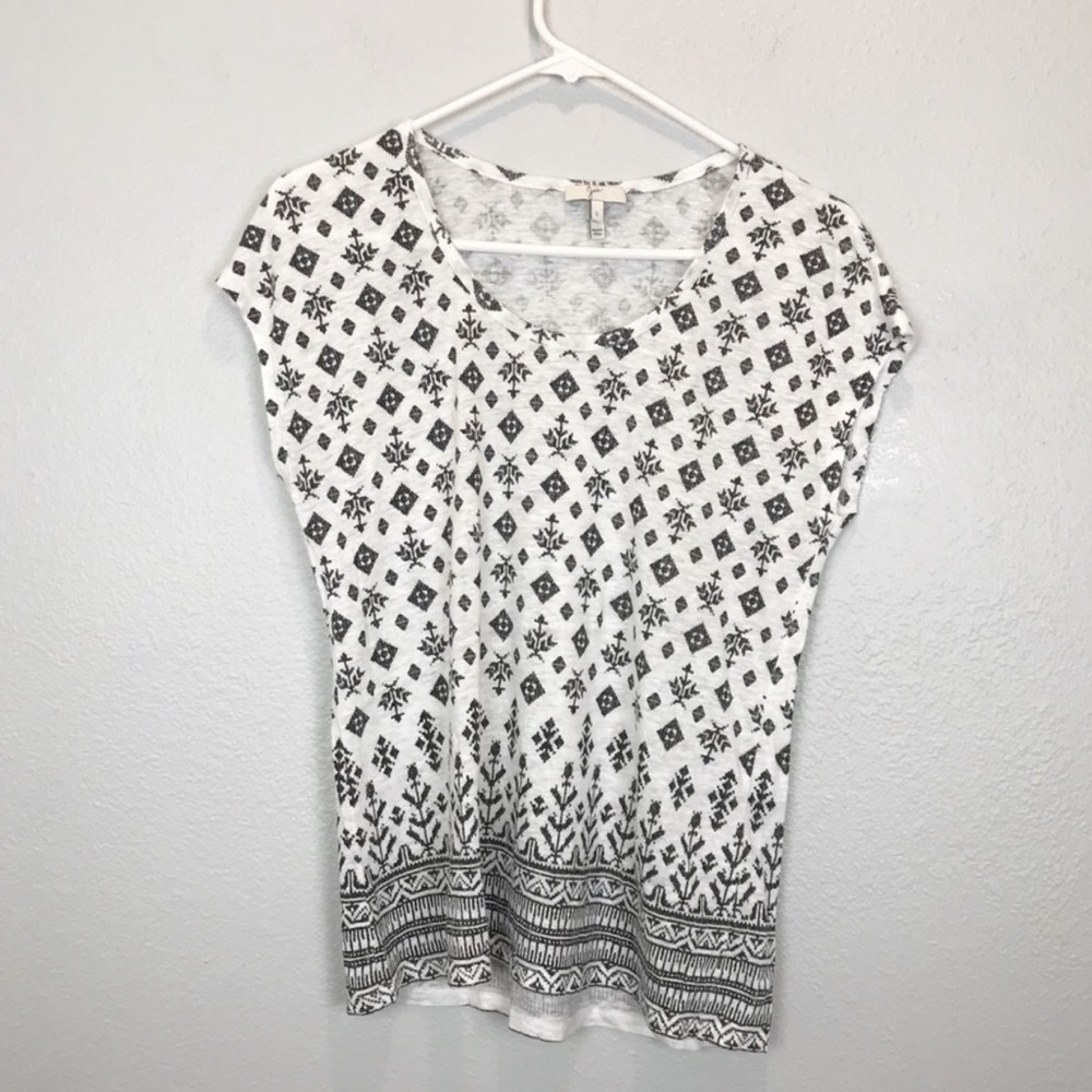 Joie 100% Linen Aztec/Tribal Print Shirt
